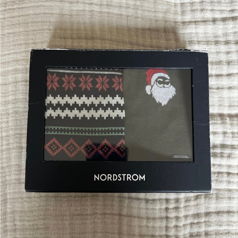 Nordstrom Men’s Holiday Sock 2 pack New in Box